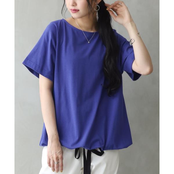 tシャツ リボンアレンジ切替Tシャツ レディース リボンアレンジ切替Tシャツ | OSMOSIS loaf
