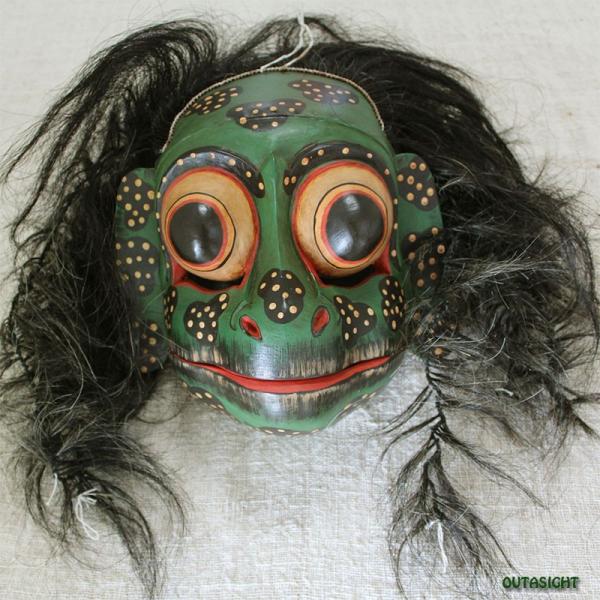 木彫りマスク(お面) カエル バリ島 インドネシア INNM-15 /【Buyee】