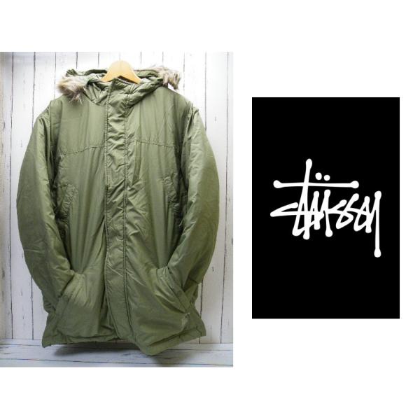 ダウン80％のふんわりコート 新品 Stussy Autehnteic Outer Gear（ステューシー）モスグリーン系フード付きダウンコート｜サイズ ：M（肩幅：約53cm） /【Buyee】 Buyee - Japanese Proxy Service | Buy from Japan!