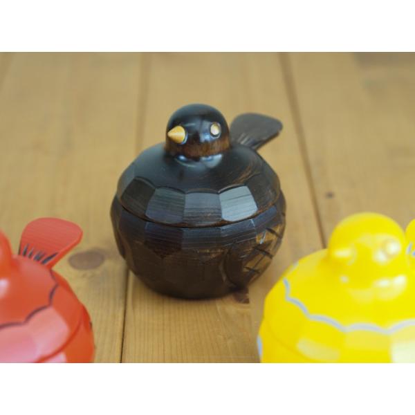 鳩のボンボン入れ（青）カバ材 小物入れ 鳩のボンボン入れ（青）カバ材 | ギャラリーまきの 信州の木製品