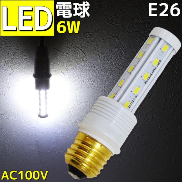 LED電球 E26 船舶用 12v 24v 6w 口金 6000k 防水 漁船用LED電球 イカ