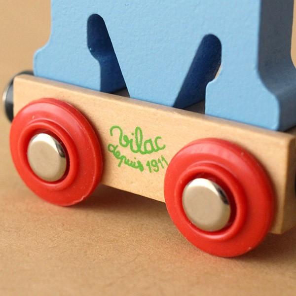 知育玩具 汽車 VILAC ヴィラック アルファベット トレイン 木製