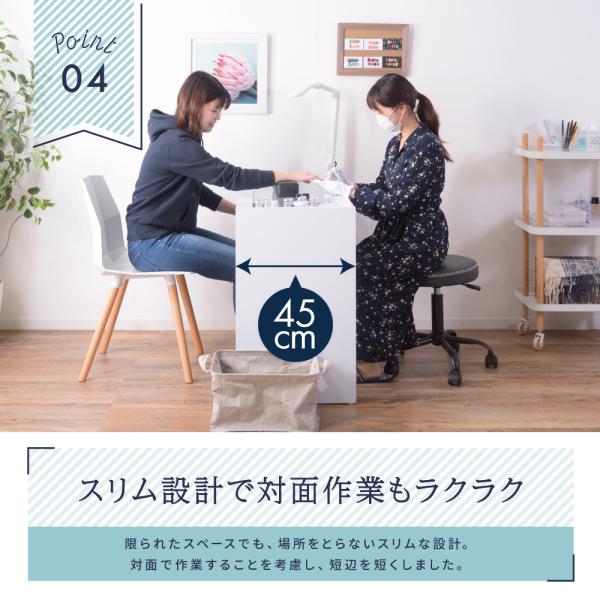ネイルテーブル ネイルデスク 幅96 白 ガラス 木製 棚付き ネイルテーブル ネイルデスク 幅96 白 ガラス 木製 棚付き