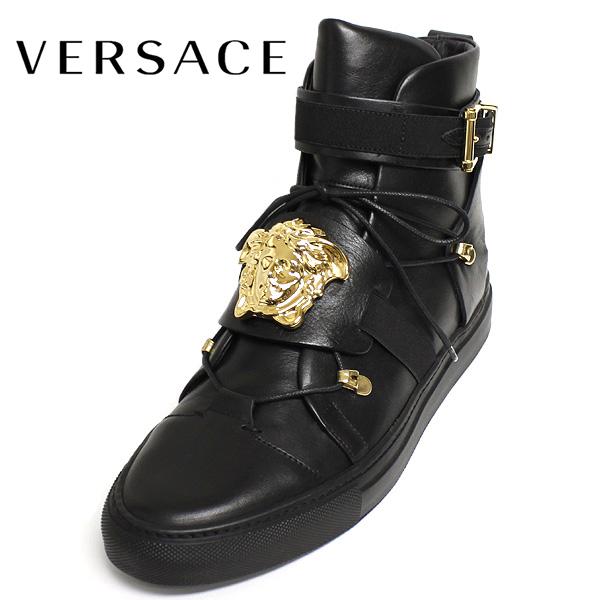 ヴェルサーチスニーカーメンズ靴VERSACE ベルサーチハイカットレザー