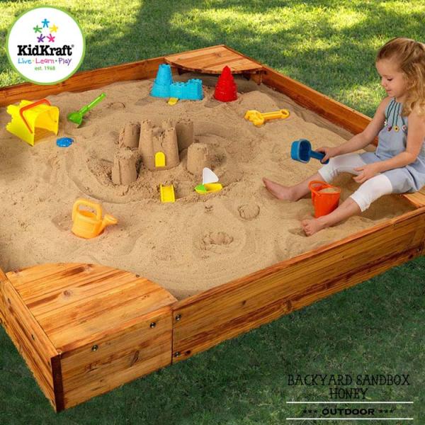 キッドクラフト 木製 砂場 150cm×150cm バックヤード サンド キッドクラフト 木製 砂場 150cm×150cm バックヤード サンド