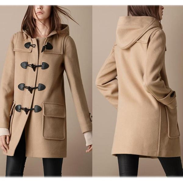 英国製 カシミヤ ダッフルコート 女性用　通勤　通学　厚手　重量あり 英国製 カシミヤ ダッフルコート 女性用 通勤 通学 厚手 重量