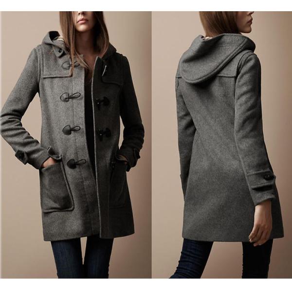 送料無料/上質素材/レディース大人ダッフルコート/カシミヤ