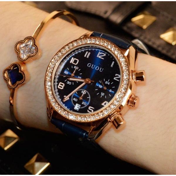 GUOU 腕時計 時計 レディース 女性用 ウォッチ セレブ 人気