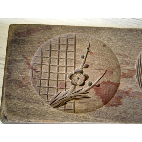 菓子木型落雁和三盆松竹梅亀鶴他2本9絵柄1810-214 /【Buyee】