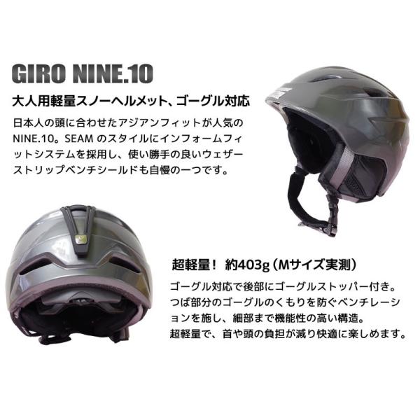GIRO (ジロ) スノーヘルメット NINE.10 ASIAN FIT 日本人にジャスト