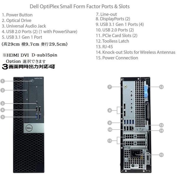 デスクトップパソコン 中古パソコン DELL 第9世代 Core i7 メモリ32GB