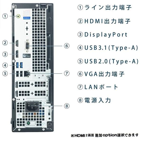 デスクトップパソコン 中古パソコン DELL optiplex 第9世代 Core i7 メモリ32GB M.2 SSD512GB+HDD1TB  3070 Windows10 Windows11 1229a /【Buyee】