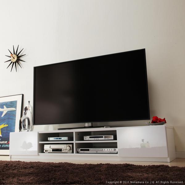 テレビ台 180cm 75インチ対応 テレビボード 鏡面 耐震 地震対策 転倒