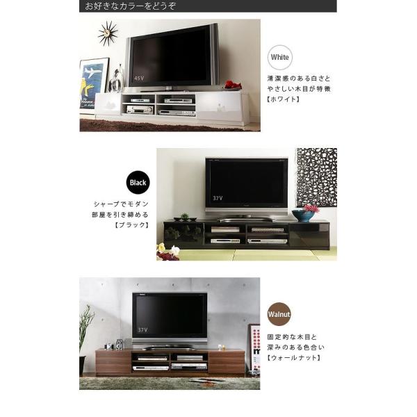 テレビ台180cm 75インチ対応 ホワイト・ブラック 鏡面 白・黒 テレビボード ＴＶ台 ＴＶボード ローボード 耐震 地震対策 転倒防止  キャスター付き /【Buyee】