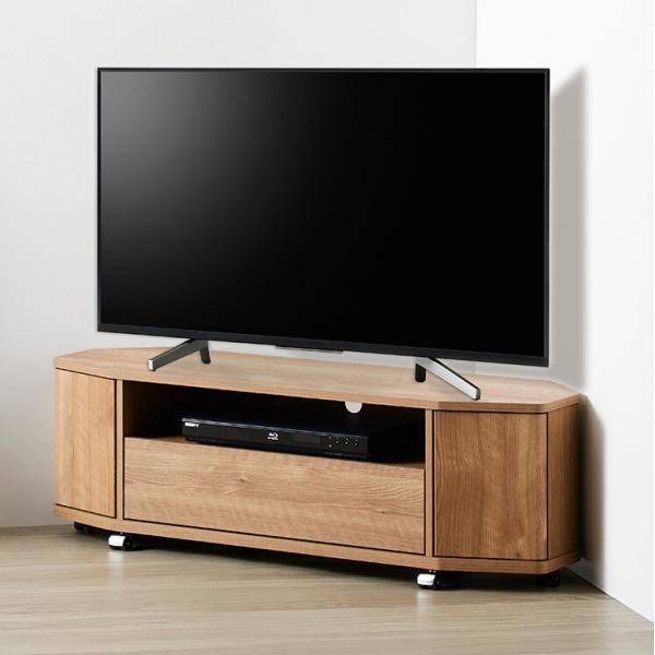 テレビ台 115cm 50インチ対応 コーナー・平面置き対応型 キャスター