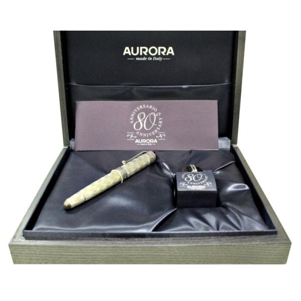 アウロラー万年筆限定品シルバー AURORA アウロラ 限定品 80周年記念 スターリングシルバー