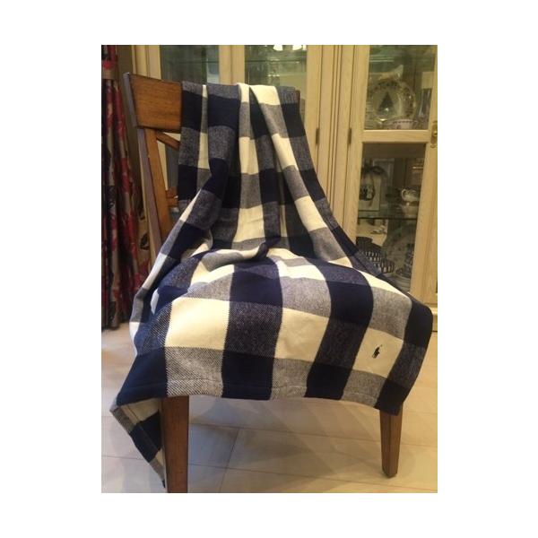 Ralph Lauren ネイビー チェック毛布