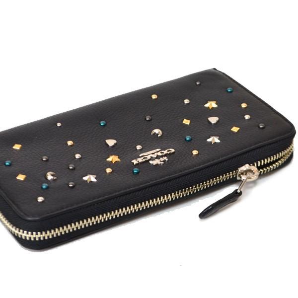 コーチ 長財布 COACH スターダスト スタッズ レザー