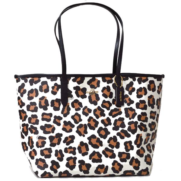 コーチ バッグ COACH オセロット ヒョウ柄 レオパード シティ ラージ