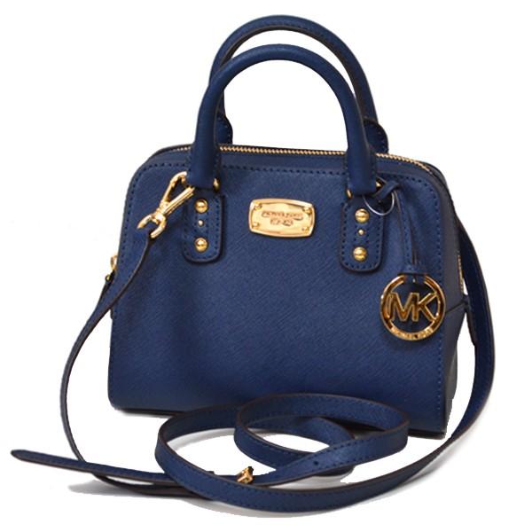 MICHEAL KORS ハンドバッグ 紺色 マイケルコース バッグ MICHAEL KORS レザー クロスボディ 2way ミニ