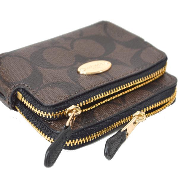 コーチ 小銭入れ COACH シグネチャー ダブルジップ ファスナー