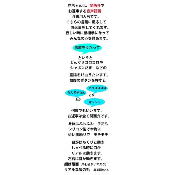 桃色花子 ももいろはなこ 会話ができる 音声認識人形 介護支援人形