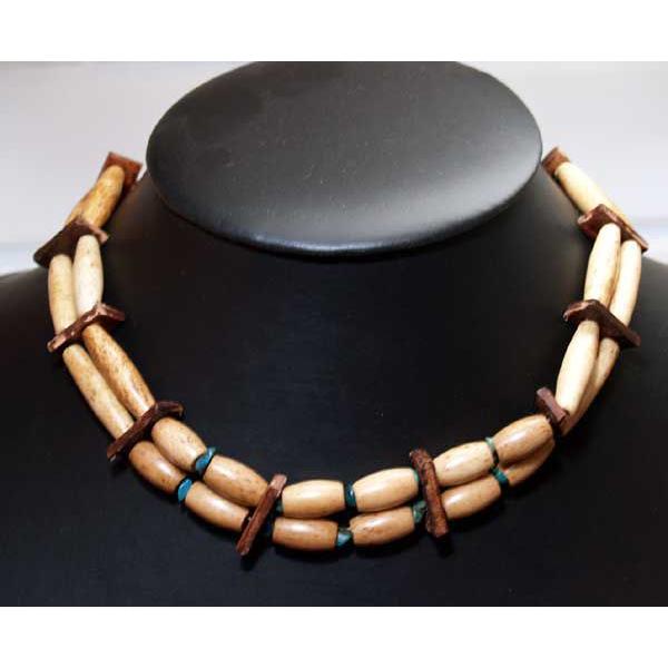 インディアンジュエリー2連ボーンチョーカーネックレス/【Buyee】