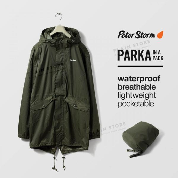 レインジャケット 透湿 防水 Parka In A Pack レインウェア Peter