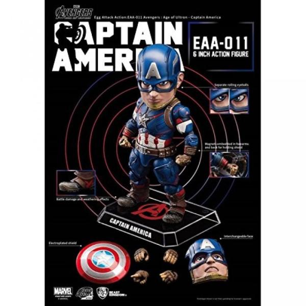 Beast Kingdom キャプテン・アメリカ EAA-011 マーベル Beast Kingdom Egg Attack Action: EAA-011 Captain
