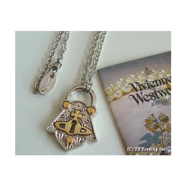 ヴィヴィアンウエストウッドVivienne Westwoodペンダントネックレス Large Padlock Pendant 南京錠モチーフ  パドロック オーブ ペンダント /【Buyee】