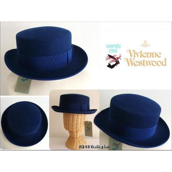 ヴィヴィアンウエストウッドワールズエンドVivienne Westwood Felt John-Bull hat限定フエルト ジョンブルハット(ブルー)  /【Buyee】