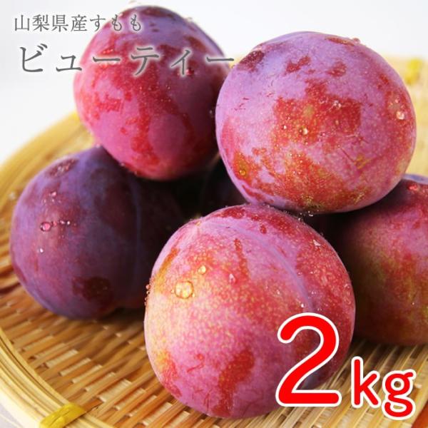新鮮 プラム 多数 すもも　2キロ 山梨県産 すもも （プラム） ビューティー 2kg箱 24〜28玉前後
