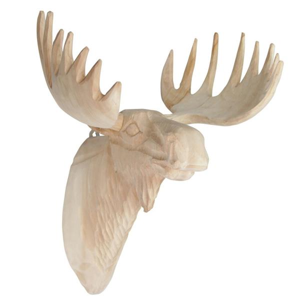 ヘラジカ　剥製　moose オブジェ 剥製 アマブロ amabro ウッド アニマル ヘッド WOOD ANIMAL