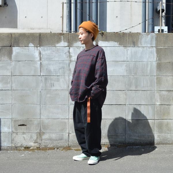 JieDa(ジエダ) / TUCK KERSEY PANTS (BLACK) /【Buyee】