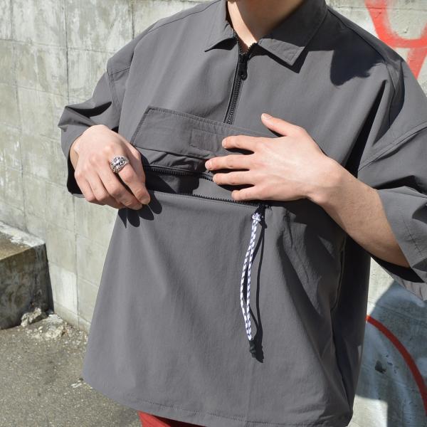 JieDa(ジエダ) / HALF ZIP S/S SHIRT (GRAY) /【Buyee】 Buyee - Japanese Proxy  Service | Buy from Japan!