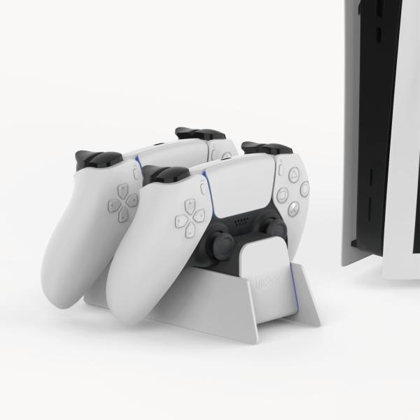 PS5/PS4 コントローラー 充電器 デュアル急速充電 2台同時充電可能 LED 