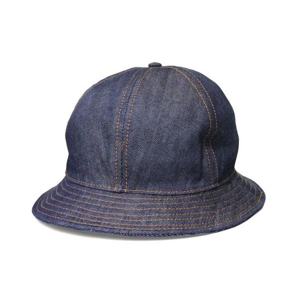 極美品 NEWYORKHAT ニューヨークハット デニムステッチ テニス ハット NEWYORK HAT [ニューヨークハット] DENIM STITCH TENNIS ブルー