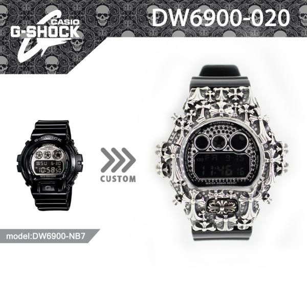 G-SHOCK ジーショック カスタム メンズ 腕時計 DW-6900 DW6900-NB1 カスタムベゼル おしゃれ 芸能人 十字架 クロス メンズ  ファッション CROWNCROWN DW6900-020 /【Buyee】