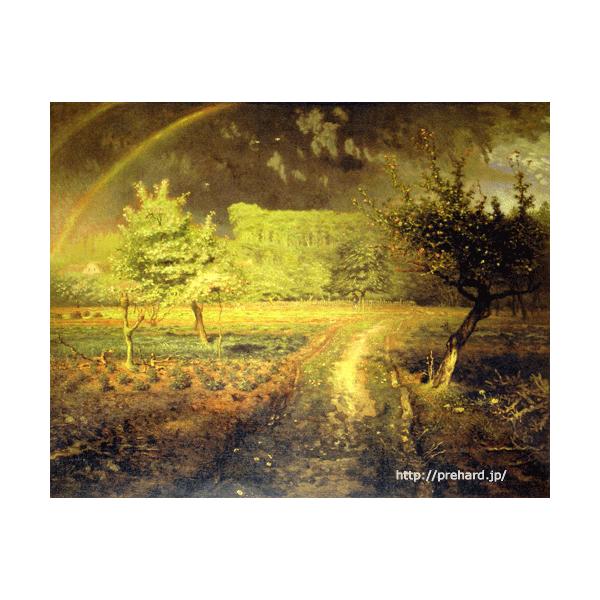 油彩画ミレー　仮題「牛のいる風景」F12サイズ　MUSEE ORSEYシール 油彩画ミレー 仮題「牛のいる風景」F12サイズ MUSEE ORSEYシール