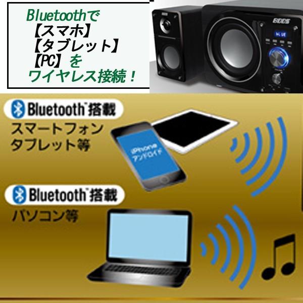 2.1chBluetoothパワーアンプスピーカー33 MK-2 (サブウーファー13W