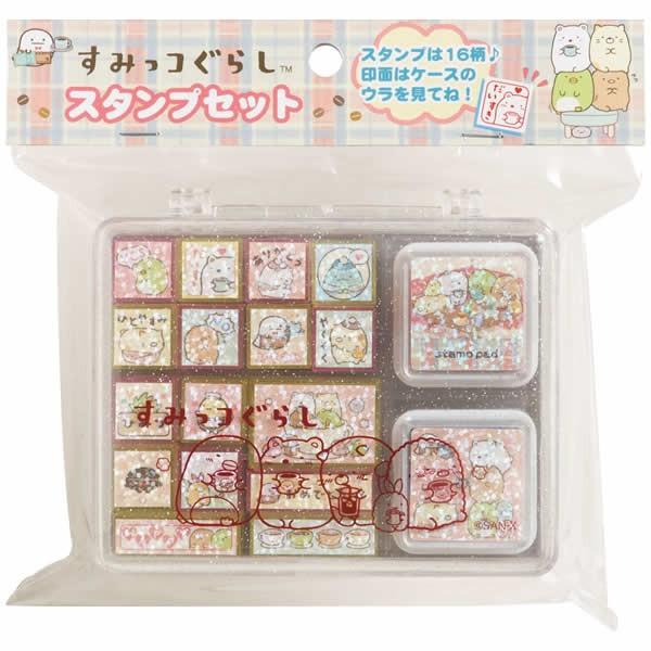 すみっコぐらしスタンプセット M レッドパッケージ 赤インク/青