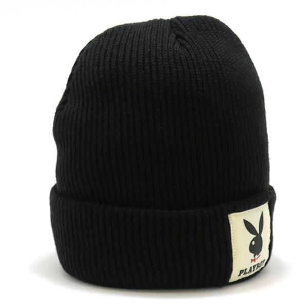 ニット帽 帽子 PLAYBOY プレイボーイ ニットキャップ アクリル