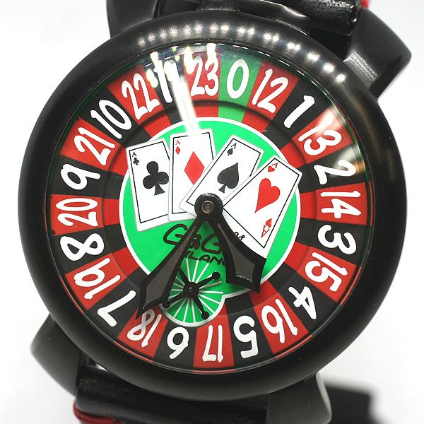 27,950円【定価35万】 ガガミラノ 腕時計 時計 ラスベガス マニュアーレ 限定500個