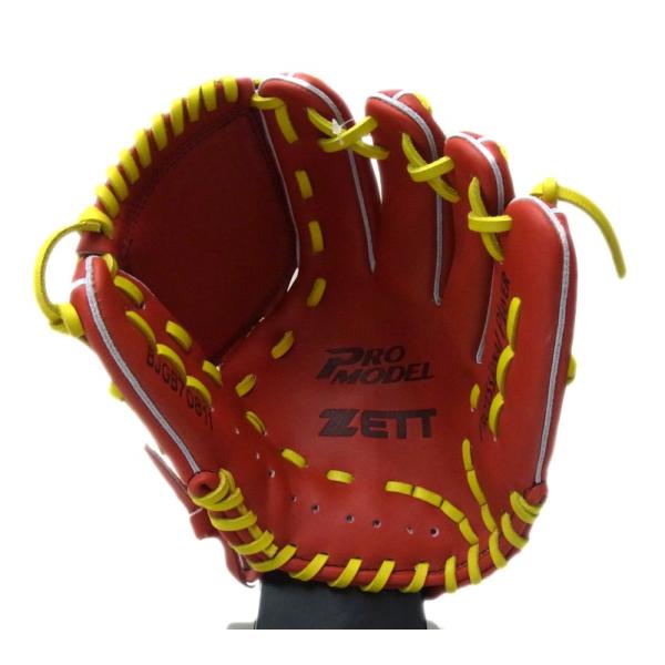 軟式 投手用 千賀モデル】ZETT Pro Model 軟式グローブ レッド