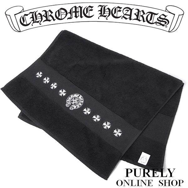 クロムハーツ タオル CHROME HEARTS クロムハーツ 大判 総ロゴ ビーチタオル