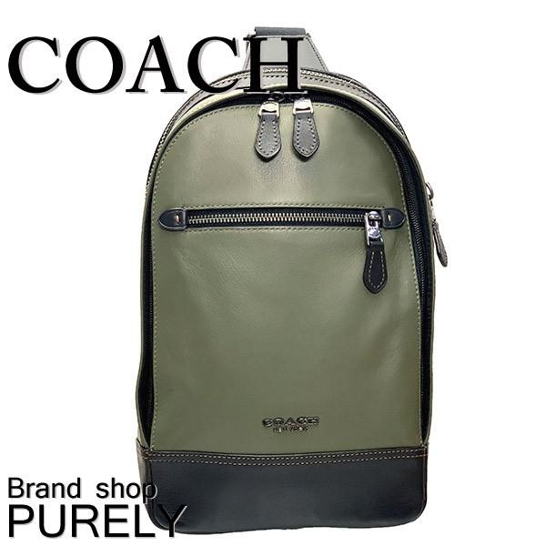 送料無料 コーチ バッグ メンズ COACH ショルダーバッグ レザー