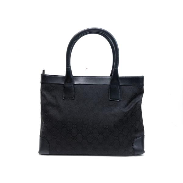 GUCCI グッチ GGキャンバス トートバッグハンドバッグ 小さめ 黒