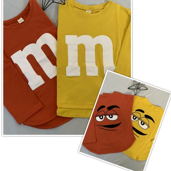 M&M's ロングTシャツ ロンT カットソー 薄手 長袖 ガールズ ボーイズ