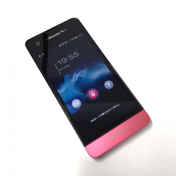 超小型スマホSO-05D docomo Xperia SX ピンク格安SIM対応白ロム