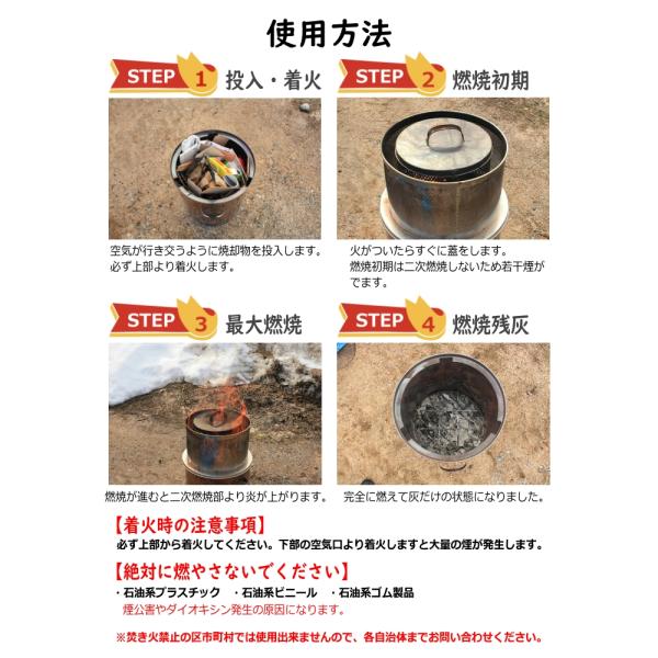 実績No.1 家庭用 焼却器 ダイオキシンクリア 焚き火どんどん 60L